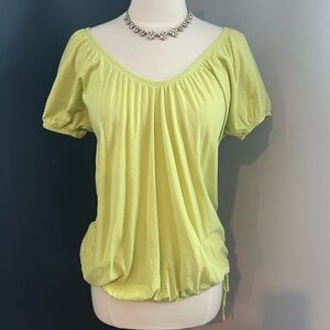 Old Navy Light Yellow Women's Short Sleeve Top